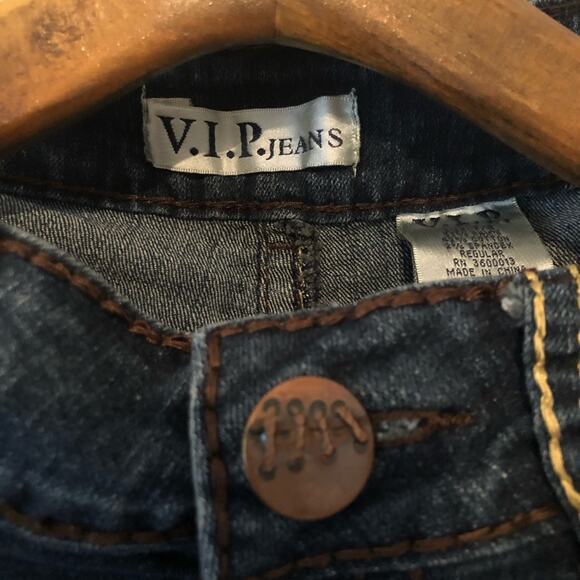 V.I.P. Distressed Cropped Denim Jeans-size 7/8 - Picture 4 of 7